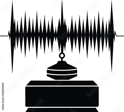 seismometer on white background.eps