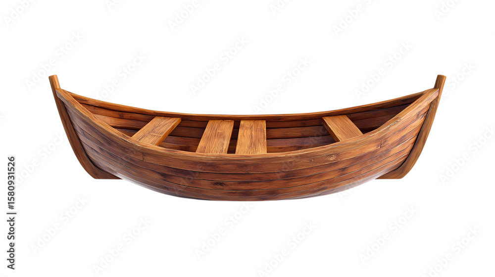 Fototapeta premium A vintage boat isolated on transparent background