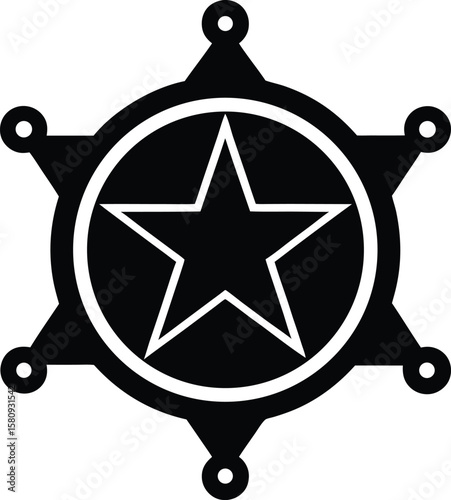 sheriff s badge on white background.eps