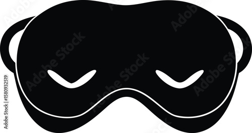 sleep mask on white background.eps
