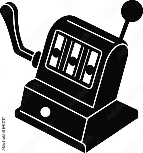 slot machine lever on white background.eps