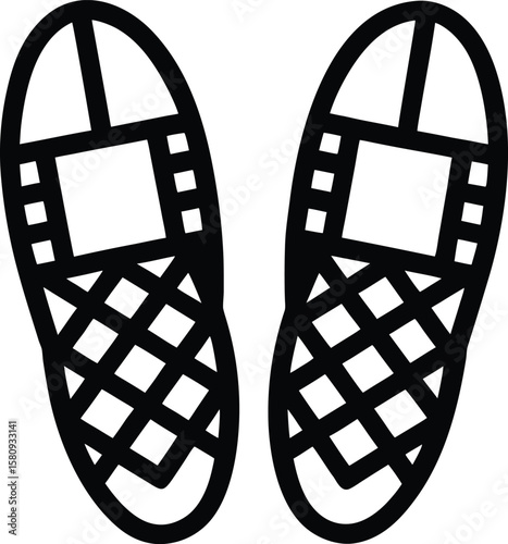 snowshoe on white background.eps