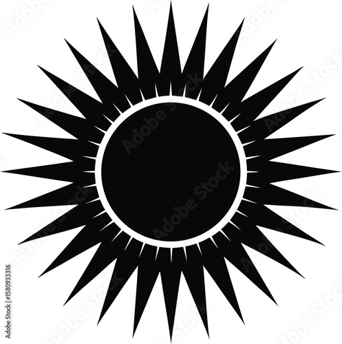 solar flare on white background.eps