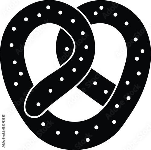 soft pretzel on white background.eps