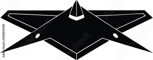 stealth bomber on white background.eps
