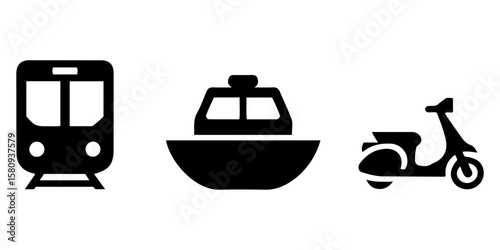 Flat Transportation Icons high quiality vector file.