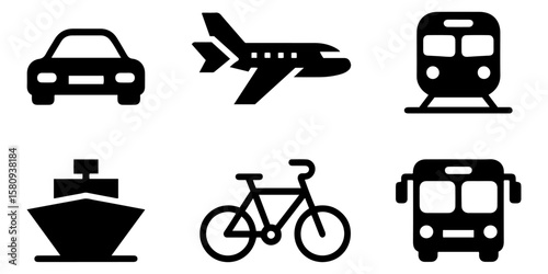 Flat Transportation Icons high quiality vector file.