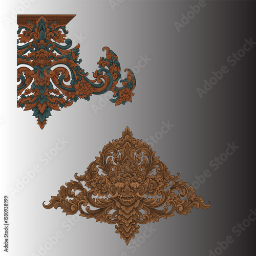 wood carving vector
