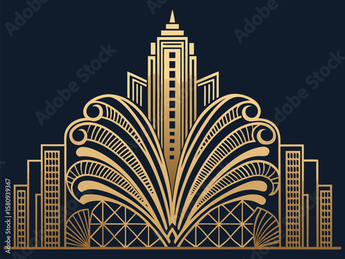 A dynamic vector illustration of a modern city skyline at night, showcasing towering skyscrapers and urban architecture under a vast sky