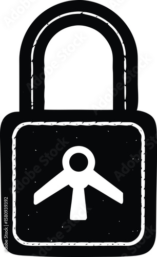 tsa approved lock on white background.eps