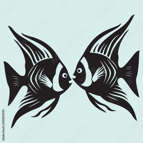 French Angelfish Couple Icon