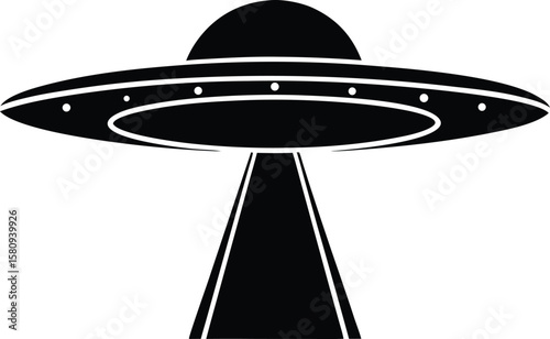 ufo flying saucer on white background.eps