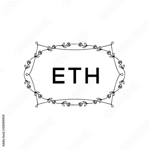 ETH Letter Initial Logo Design Template Vector Illustration