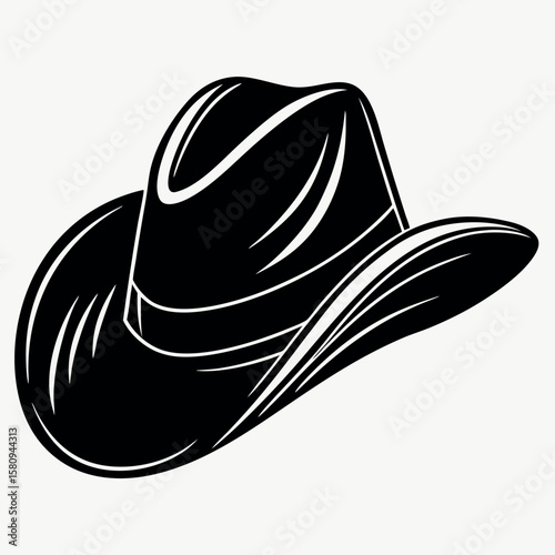 Classic cowboy hat silhouette