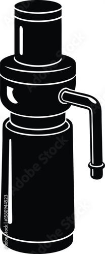 water cooler spigot on white background.eps