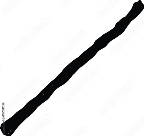 whittled stick on white background.eps