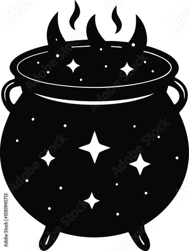 witch s cauldron on white background.eps