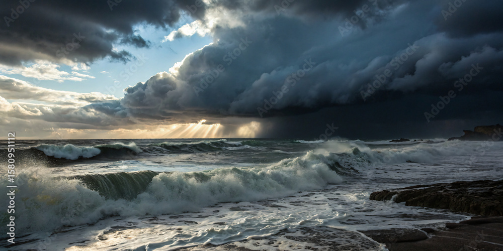 Fototapeta premium Moody Stormy Sea