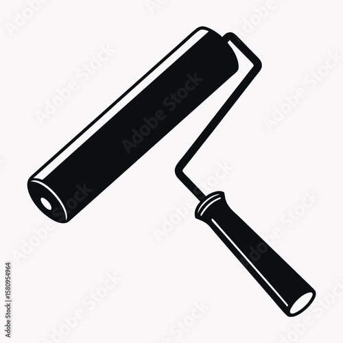 Paint roller tool silhouette