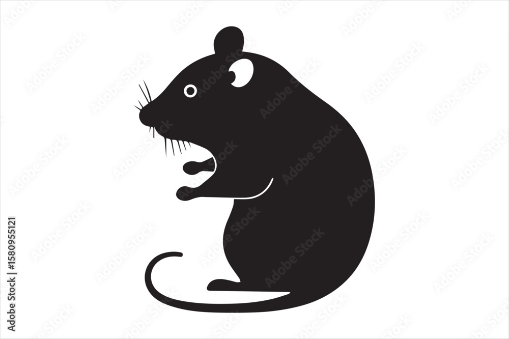 Fototapeta premium Hamster Silhouette