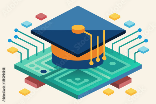 Digital Education and Technology A Graduation Cap on a Circuit Board