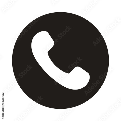 Telephone icon - Circle filled