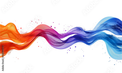 Style vector colorful waves design banner dust shapes 