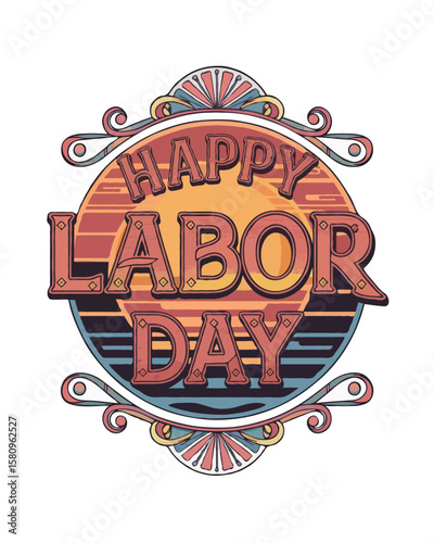 USA Labor Day Typography Tees – Creative T-Shirt Design for American Holiday