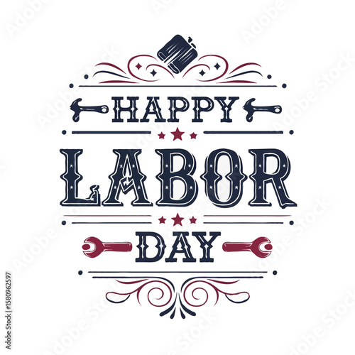USA Labor Day Typography Tees – Creative T-Shirt Design for American Holiday