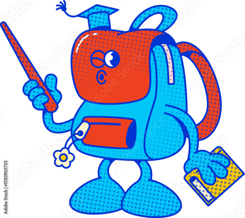 Retro Backpack Character