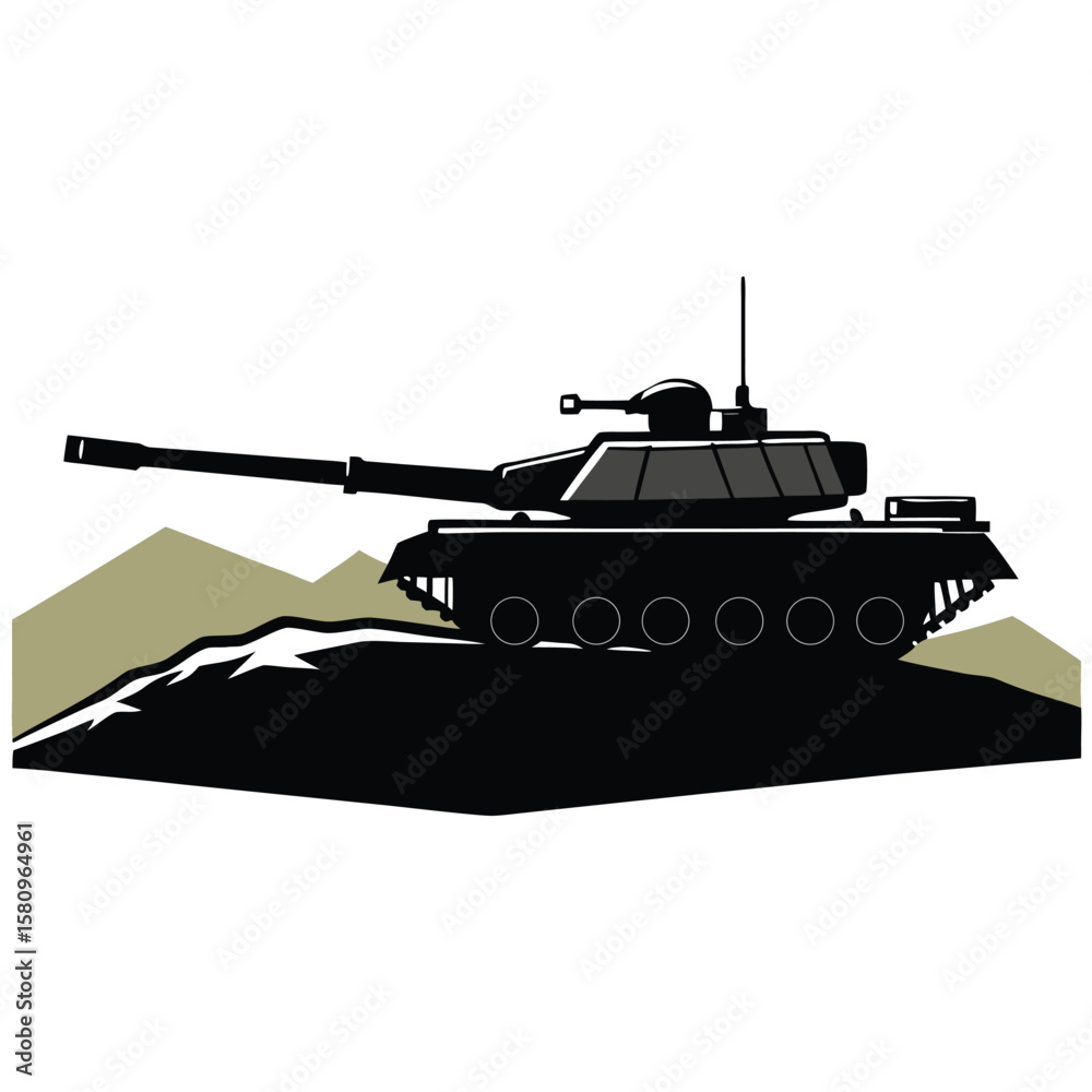 Fototapeta premium Russian T-34 Army Tank Isolated on White Background