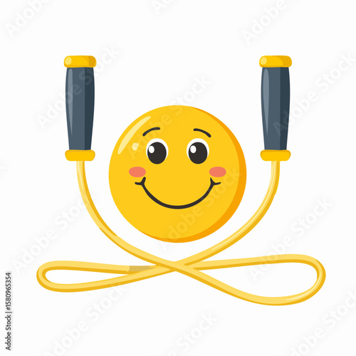 Smiling Face serves as the Jump Rope, with Handles on either End