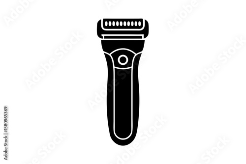 Modern Electric Shaver Design Elements Isolated on White Background