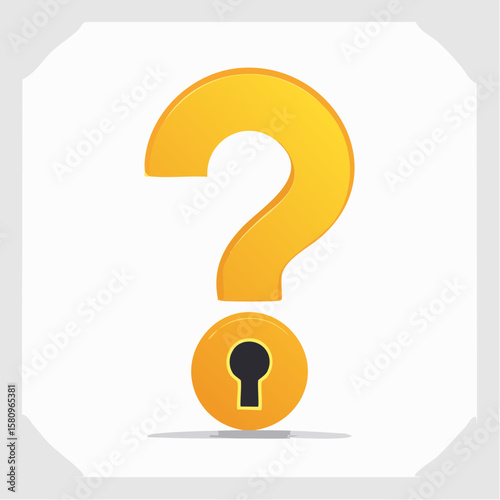 Question mark with keyhole dot offers access to uncertainty