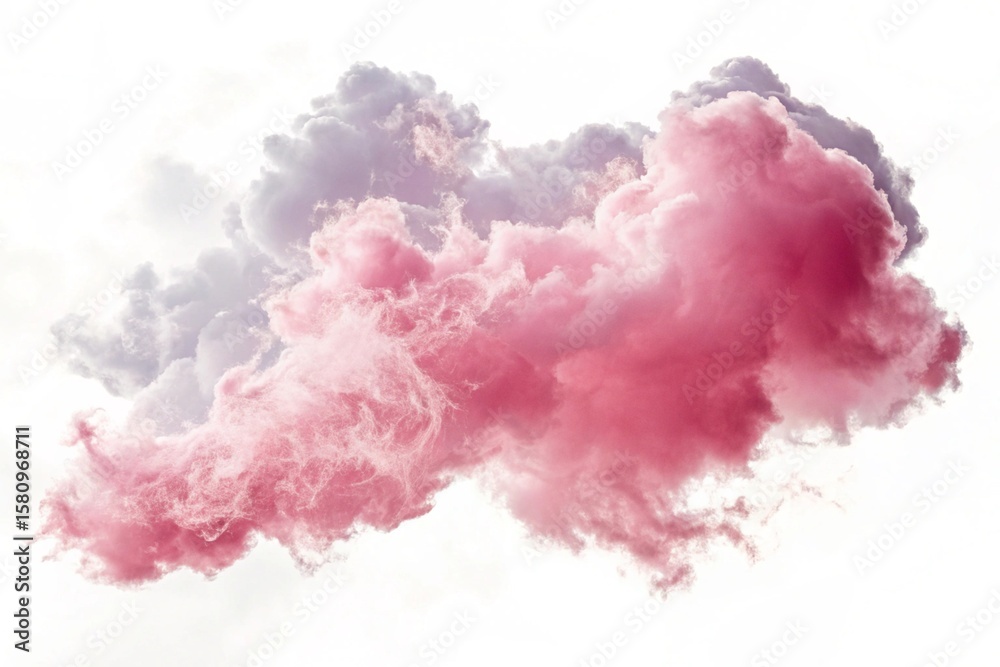 Fototapeta premium pink cloud isolated on a white background