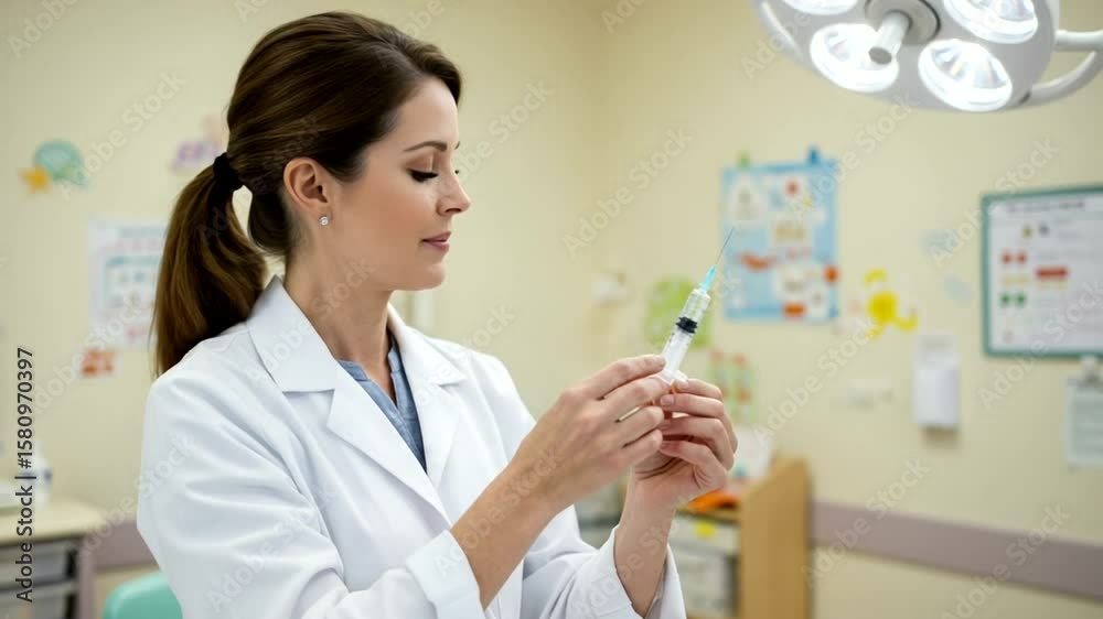 Doctor holding a syringe