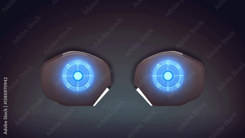 Futuristic Holographic Eyes: Capturing the Essence of Advanced Robotic Vision