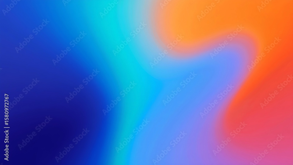 Fototapeta premium Vibrant gradient blend of blue teal orange and pink hues abstract background