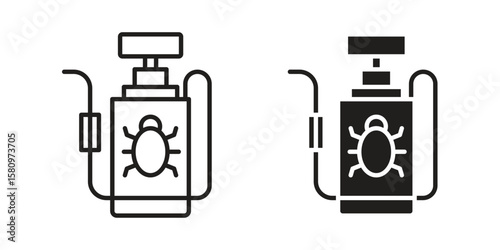 Pesticide icon, outline vector sign, linear and solid style pictogram isolated on white.