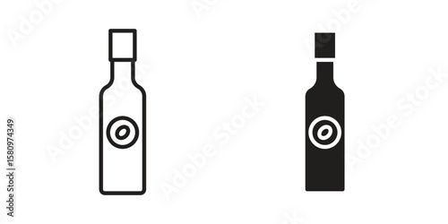 Olive oil icon, outline vector sign, linear and solid style pictogram isolated on white.