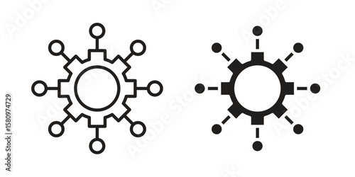 Multi channel icon, outline vector sign, linear and solid style pictogram isolated on white.