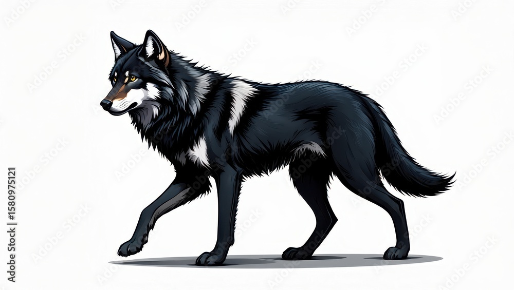 Fototapeta premium black dog isolated on white