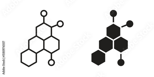 Hormones icon, outline vector sign, linear and solid style pictogram isolated on white.
