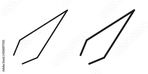 Eyebrow tweezers icon, outline vector sign, linear and solid style pictogram isolated on white.