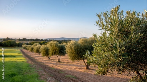 Olive Grove at Sunrise: Mediterranean Landscape - nature travel