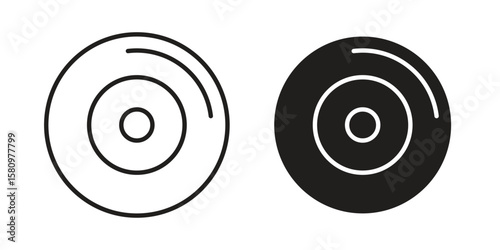 DVD icon, outline vector sign, linear and solid style pictogram isolated on white.