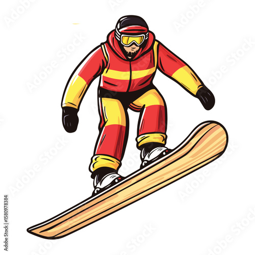 Jumping skier sport