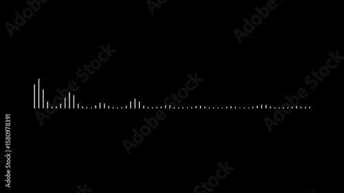 4K Transparent Audio Spectrum Animation,30 seconds Audio spectrum animation with transparent background.