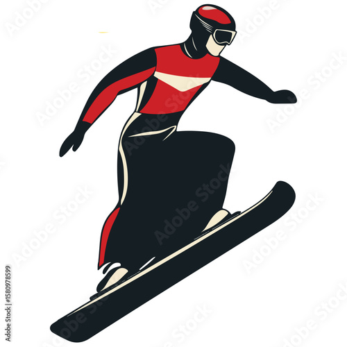 Jumping skier sport