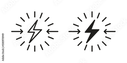 Conflict icon, outline vector sign, linear and solid style pictogram isolated on white.